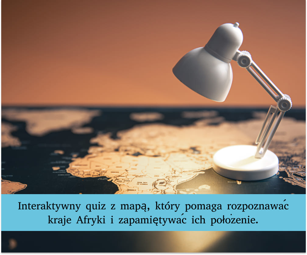 Edukacyjna Afryka państwa mapa do nauki lokalizacji krajów poprzez zabawę