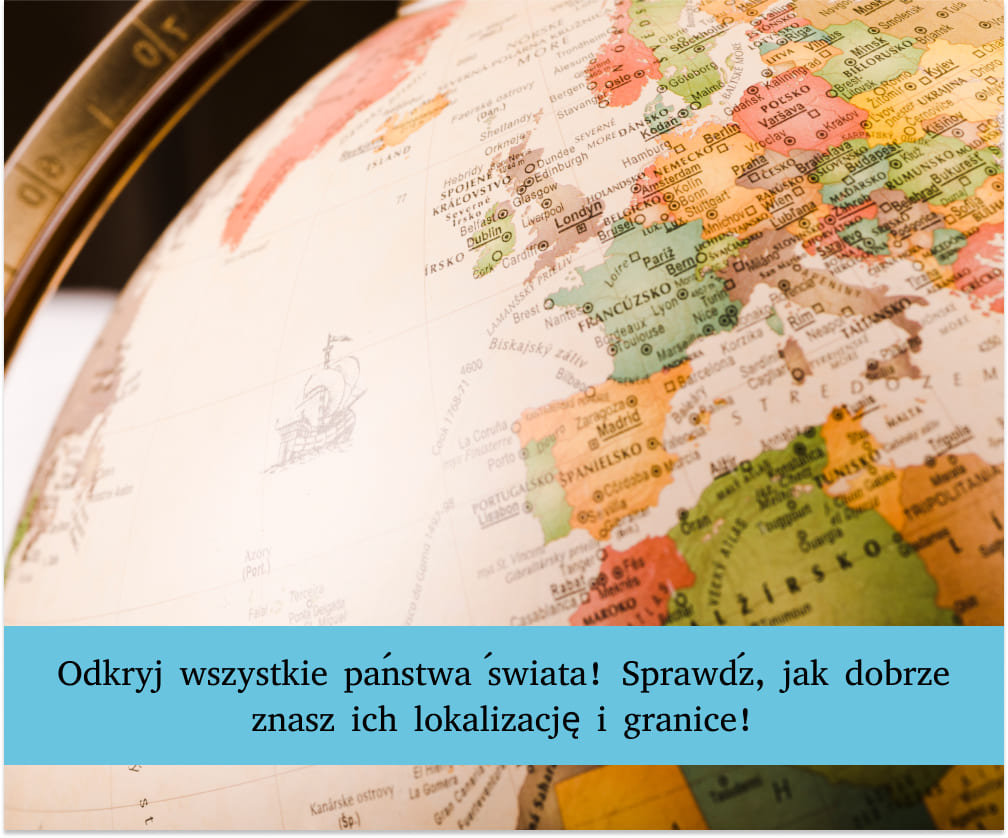 Mapa świata kontynenty i państwa z dokładnym układem granic i regionów