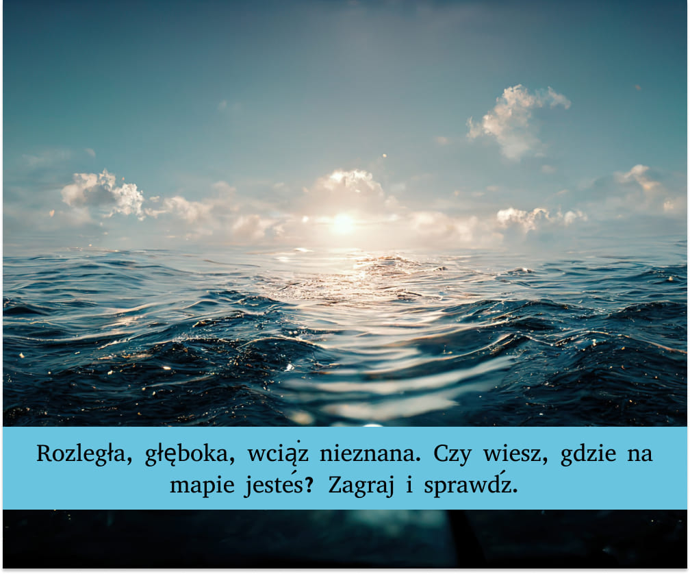 Horyzont morski symbolizujący oceany na świecie i ich nieodkryte głębiny