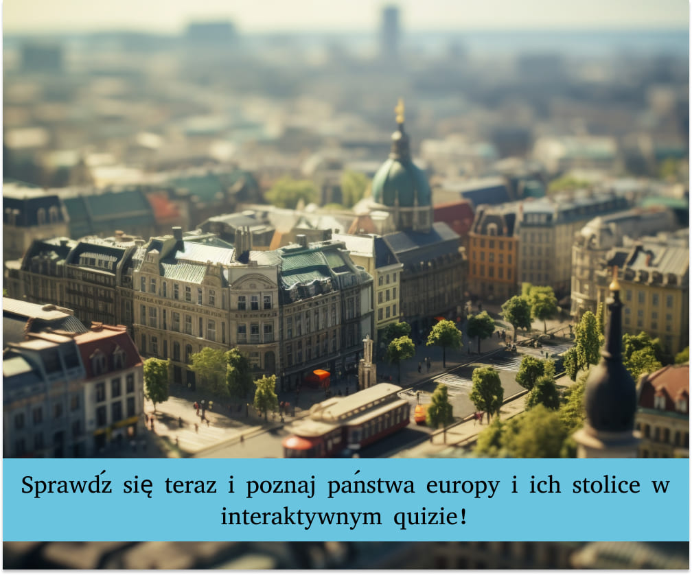 Artystyczna panorama miejskich krajobrazów, ilustrująca temat stolice państw Europy
